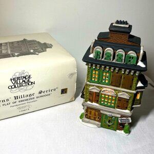 Dept56 Heritage Village Collection The Flat of Ebenezer Scrooge 1989